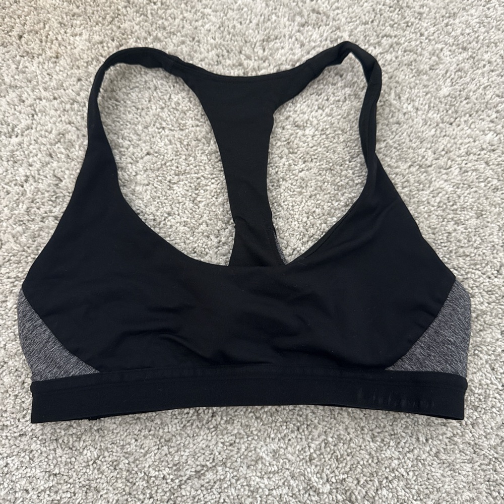 Women's Black and Gray Sports Bra